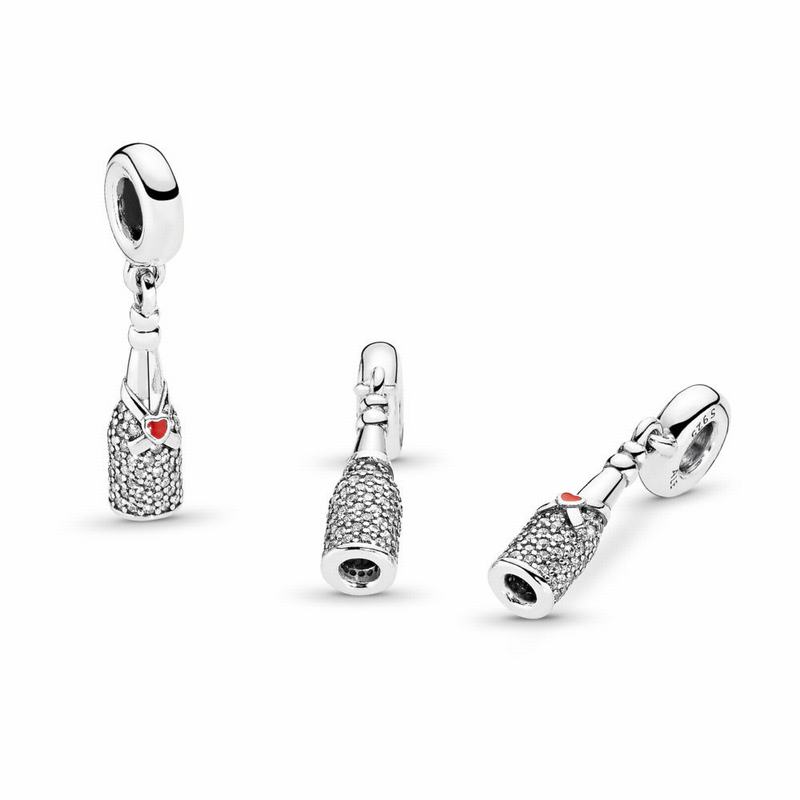 Pandora Celebration Time Dangle Charm - Sterling Silver/Enamel/Red/Cubic Zirconia - Canada | YX9515X